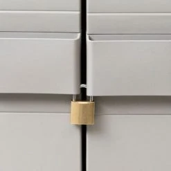 VidaXL Armoire de rangement de jardin avec 4 étagères Noir et gris -Casiers Soldes Boutique image 6 43701