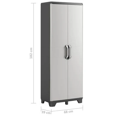 Keter Armoire de rangement avec étagères Gear Noir et gris 182 cm 6 Keter Armoire de rangement avec étagères Gear Noir et gris 182 cm – Image 6