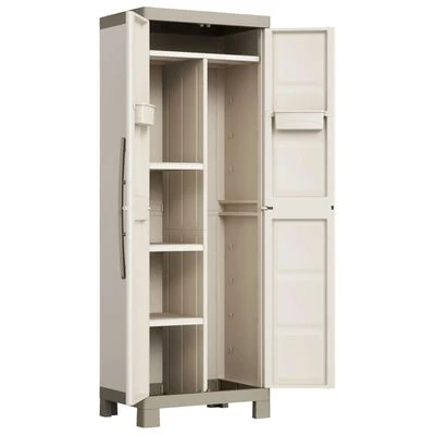 Keter Armoire de rangement polyvalente Excellence Beige et taupe 182cm 6 Keter Armoire de rangement polyvalente Excellence Beige et taupe 182cm – Image 6