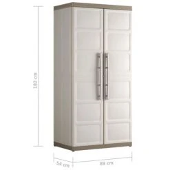 Keter Armoire à étagères Excellence XL Beige et taupe 182 cm 11 Keter Armoire à étagères Excellence XL Beige et taupe 182 cm -Casiers Soldes Boutique image 6 46642