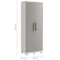 Keter Armoire de rangement de jardin à étagères Crème et taupe 182 cm -Casiers Soldes Boutique image 6 46644