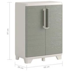 Keter Armoire de rangement basse de jardin Crème et taupe 97 cm 11 Keter Armoire de rangement basse de jardin Crème et taupe 97 cm -Casiers Soldes Boutique image 6 46645