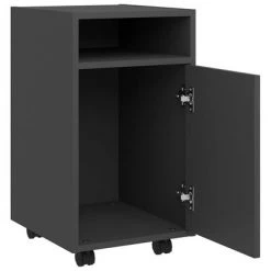VidaXL Armoire latérale avec roues Gris 33x38x60 cm Aggloméré -Casiers Soldes Boutique image 6 803049
