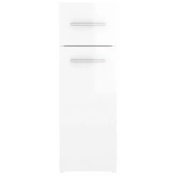 VidaXL Armoire d'apothicaire Blanc brillant 20x45,5x60 cm Aggloméré -Casiers Soldes Boutique image 6 804217