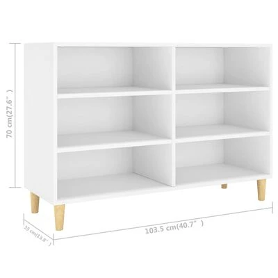 VidaXL Buffet Blanc 103,5x35x70 cm Aggloméré 6 VidaXL Buffet Blanc 103,5x35x70 cm Aggloméré – Image 6