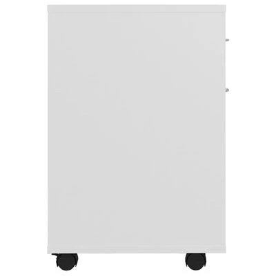 VidaXL Armoire à roulettes Blanc 45x38x54 cm Aggloméré 6 VidaXL Armoire à roulettes Blanc 45x38x54 cm Aggloméré – Image 6