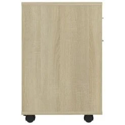 VidaXL Armoire à roulettes Blanc et chêne Sonoma 45x38x54 cm Aggloméré -Casiers Soldes Boutique image 6 808445