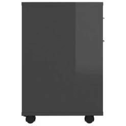 VidaXL Armoire à roulettes Gris brillant 45x38x54 cm Aggloméré -Casiers Soldes Boutique image 6 808448