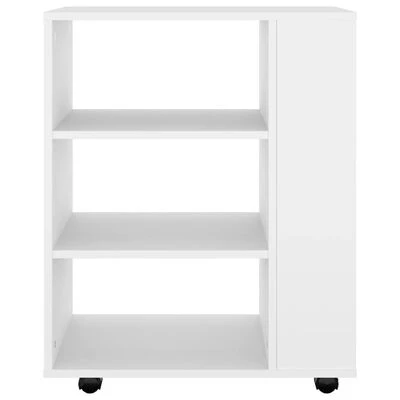 VidaXL Armoire à roulettes Blanc 60x35x75 cm Aggloméré 6 VidaXL Armoire à roulettes Blanc 60x35x75 cm Aggloméré – Image 6