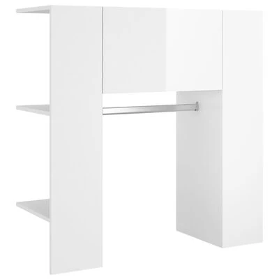 VidaXL Armoire de couloir Blanc brillant 97,5x37x99 cm Bois ingénierie 6 VidaXL Armoire de couloir Blanc brillant 97,5x37x99 cm Bois ingénierie – Image 6