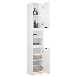 VidaXL Armoire de salle de bain Blanc brillant 32x34x188,5 cm 11 VidaXL Armoire de salle de bain Blanc brillant 32x34x188,5 cm -Casiers Soldes Boutique image 6 811328