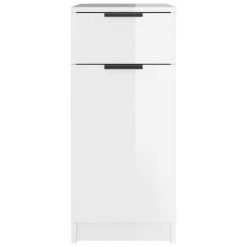 VidaXL Armoire de bureau Blanc brillant 33,5x50x75cm Bois d'ingénierie -Casiers Soldes Boutique image 6 811508