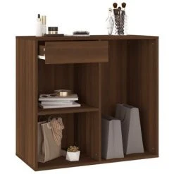 VidaXL Armoire cosmétique Chêne marron 80x40x75 cm Bois d'ingénierie -Casiers Soldes Boutique image 6 820504